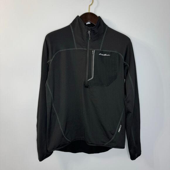 Eddie Bauer Men's High Route Grid Air 1/4-Zip Sweatshirt Black Outdoor Sz M - Picture 14 of 15